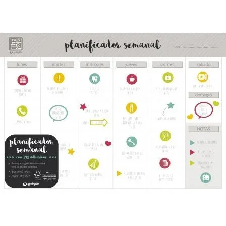 Grafoplas Planificador Semanal A3 Gris con 60 Hojas y 192 Pegatinas Doradas Grafoplas Planificador Semanal A3 Gris con 60 Hojas y 192 Pegatinas Doradas